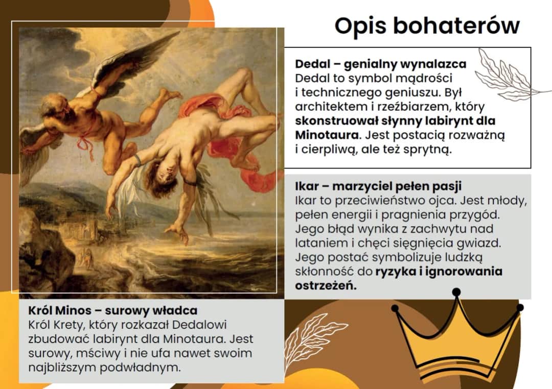 Mit o Dedalu i Ikarze Parandowski: Ostrzeżenie przed pychą i ambicją