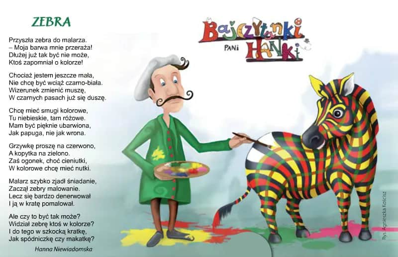 Zebra wiersz dla dzieci – piękne i zabawne utwory o zebrach