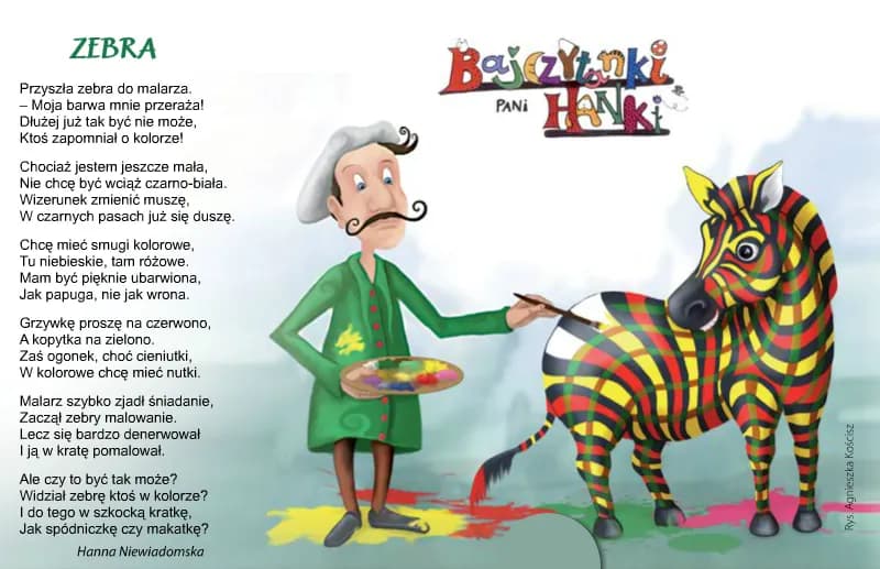 Zebra wiersz dla dzieci – piękne i zabawne utwory o zebrach